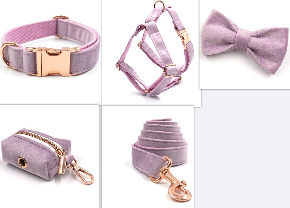 Velvet Bloom Dog Leash and Harness Set