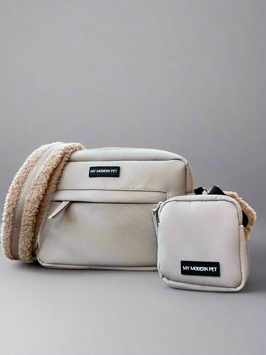 Dog Walking Desert Tan Bag Bundle- Teddy Strap