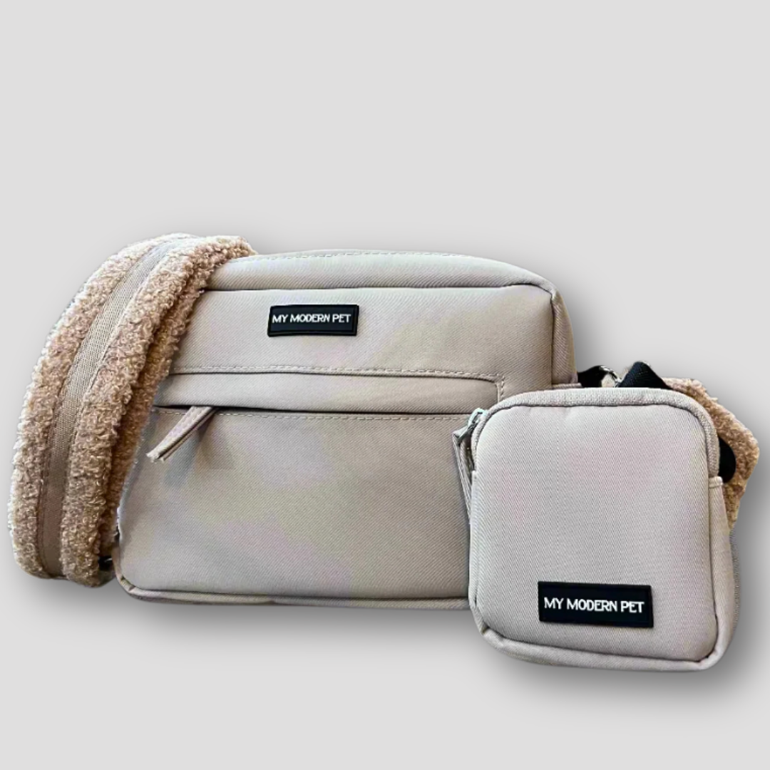 Dog Walking Desert Tan Bag Bundle- Teddy Strap