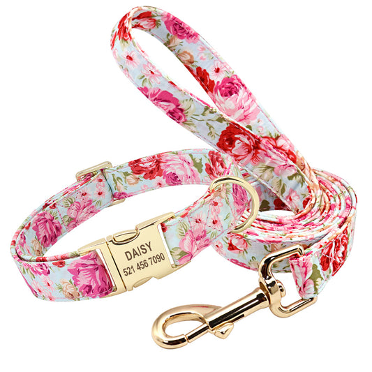 Blossom Bloom Personalizable Dog Collar