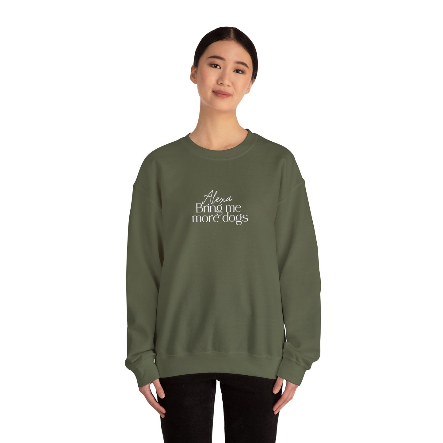 "Alexa, Bring Me More Dogs” Cozy Crewneck