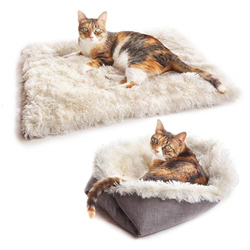 Plush Comfort Convertible Dog or Cat Bed