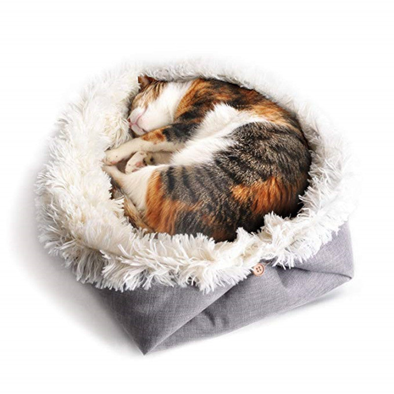 Plush Comfort Convertible Dog or Cat Bed