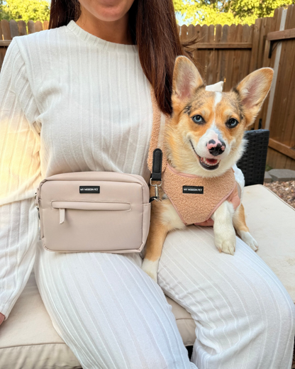 Dog Walking Desert Tan Bag Bundle- Teddy Strap