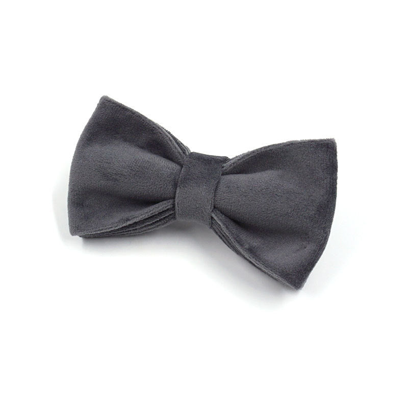 Charcoal Gray Dog Bow