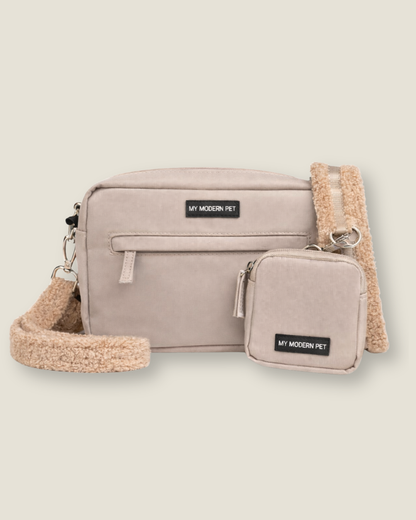 Dog Walking Desert Tan Bag Bundle- Teddy Strap
