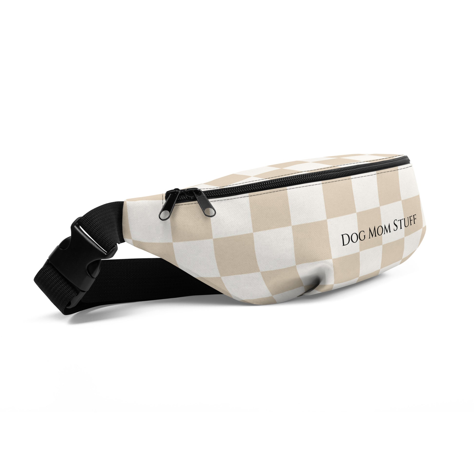 Dog Mom Stuff Checkered Crossbody