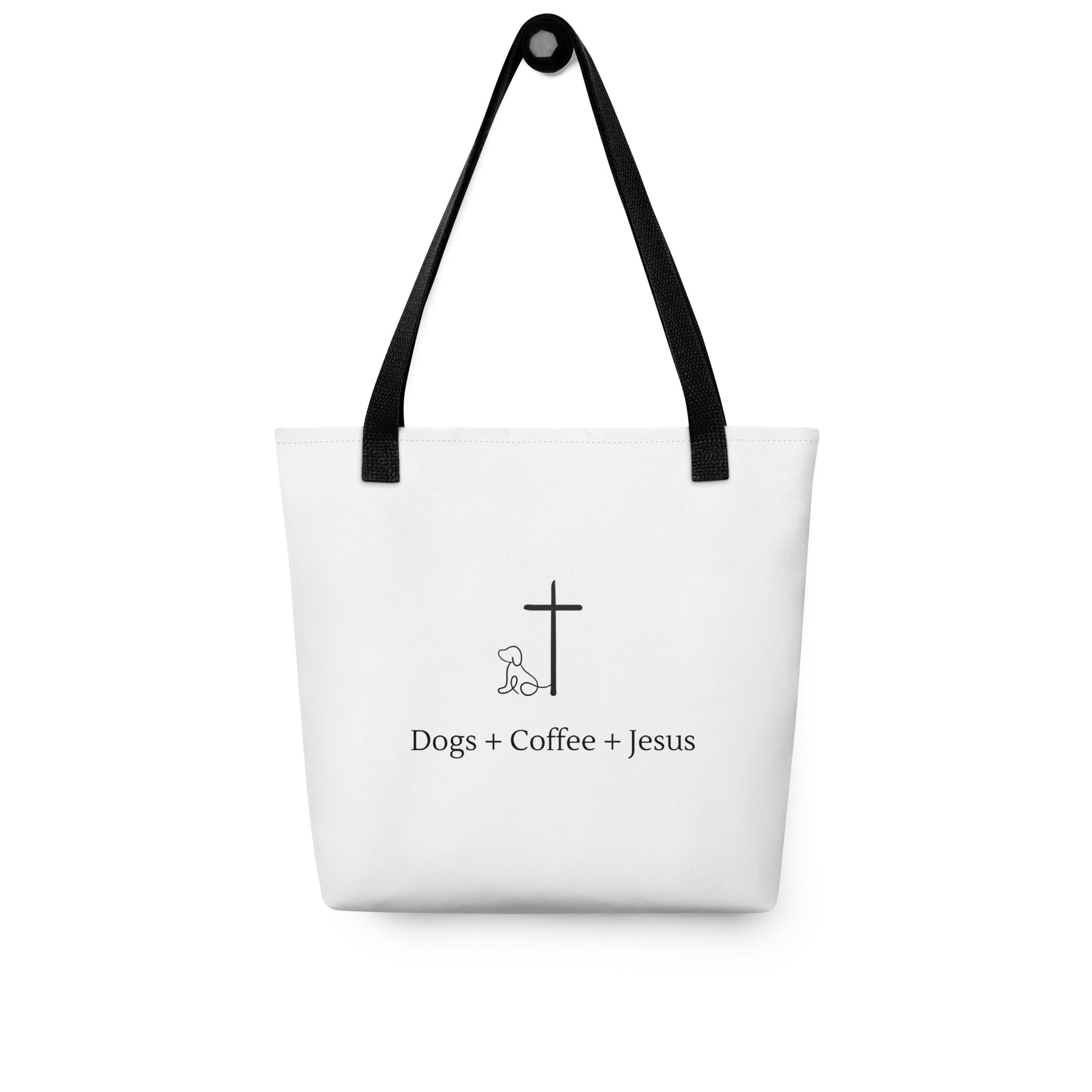 Dogs + Coffee + Jesus Tote Bag