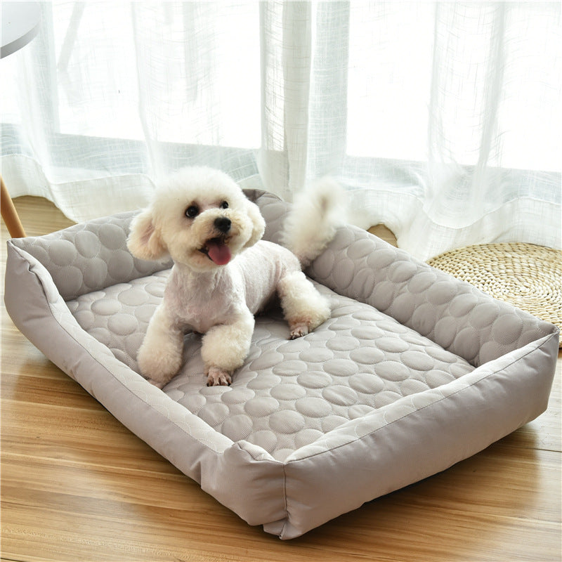 Grey Large Cozy Dog Bed