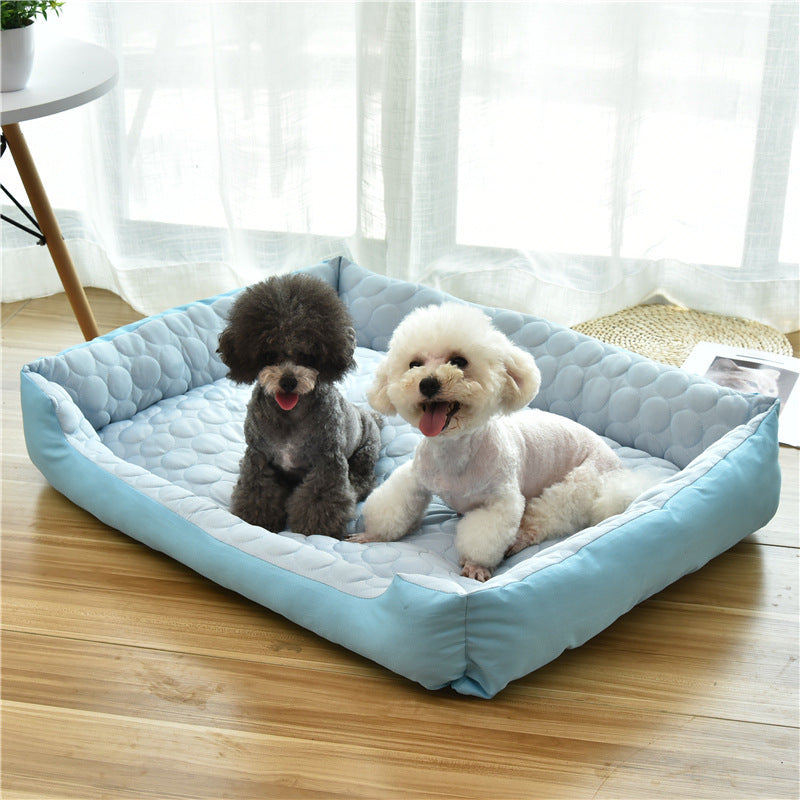 Light Blue Large Cozy Dog Bed