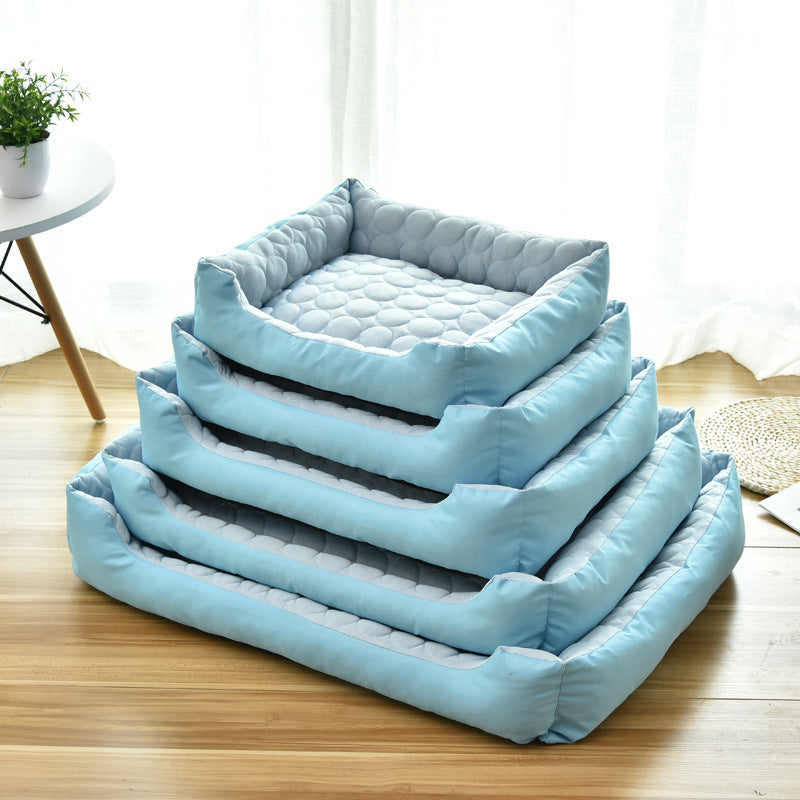 Light Blue Cozy Dog Bed