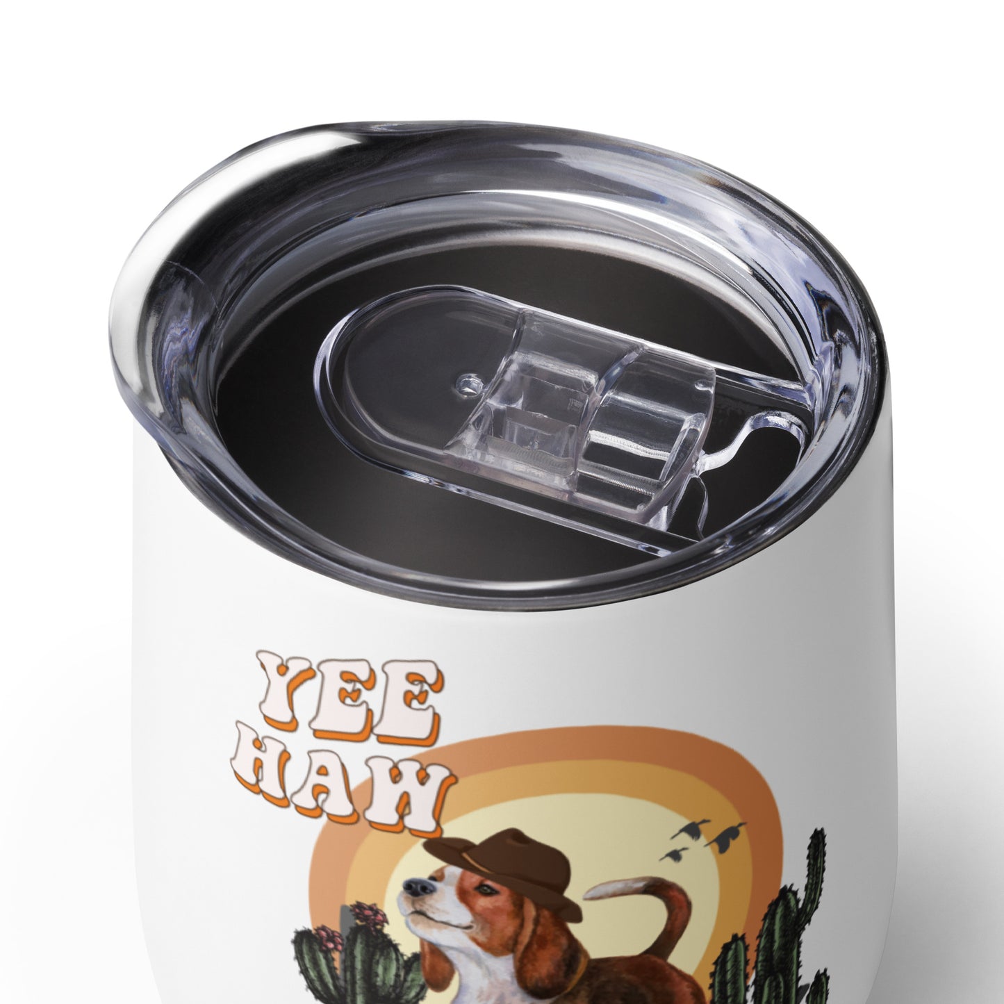 Wild west dog Wine tumbler